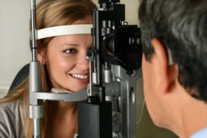 Woman Getting Eye Exams